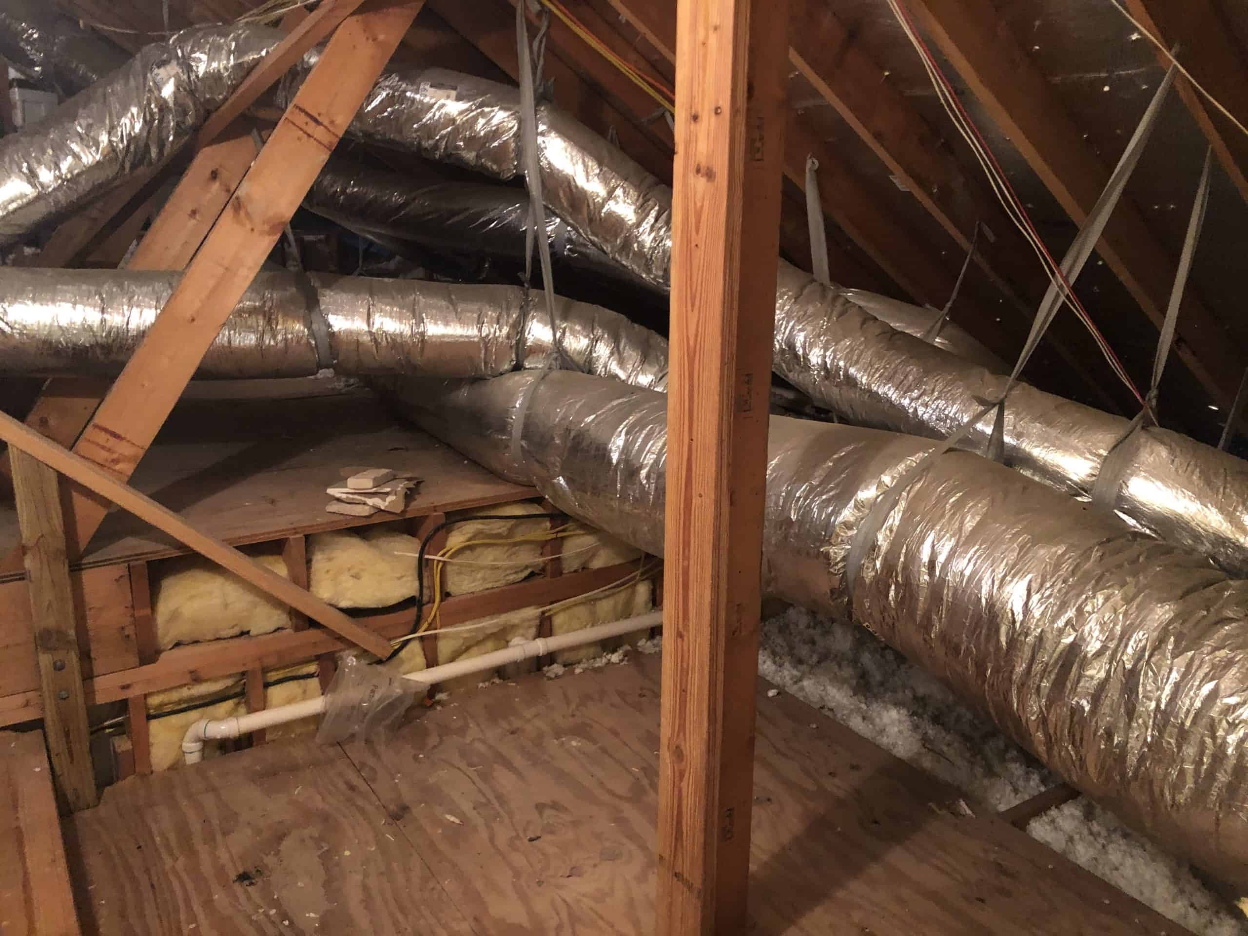 ductwork in vented attic houston, tx