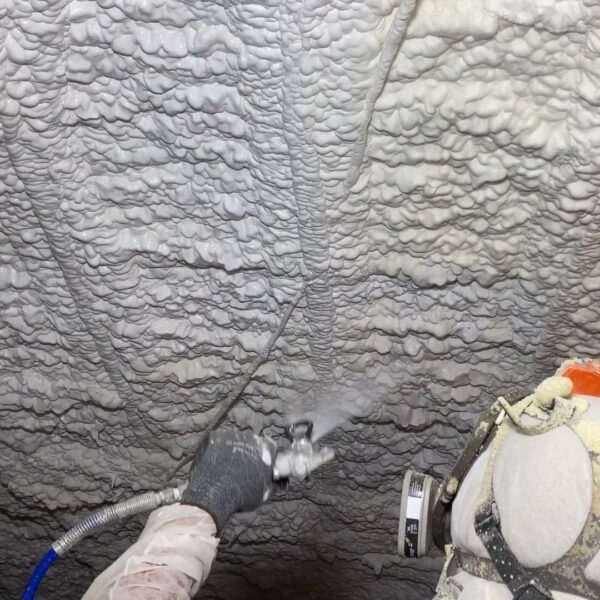 Thermal barrier application over spray foam